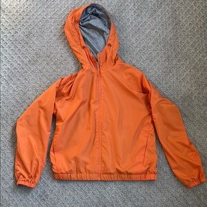 Orange Hooded Reversible Jacket